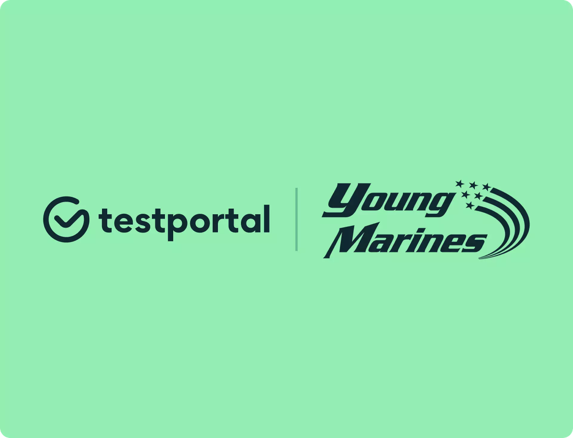 Young Marines and Testportal logos.
