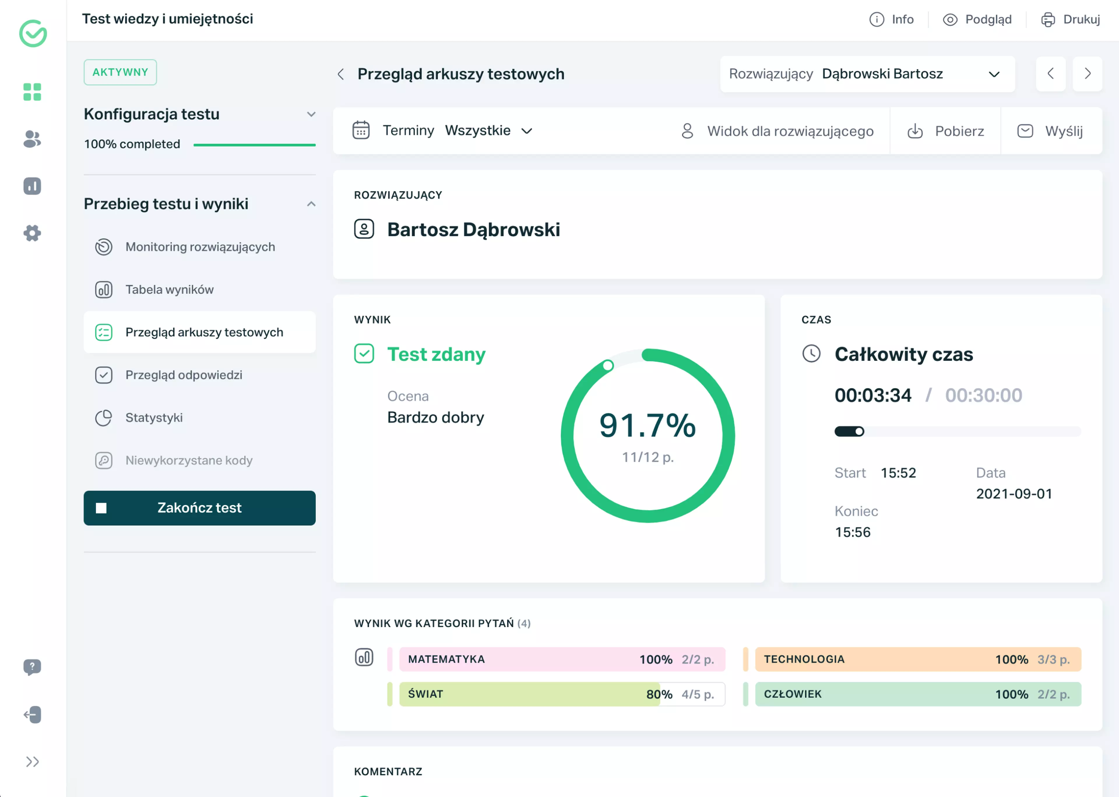 Szybki i wydajny program do tworzenia testów online